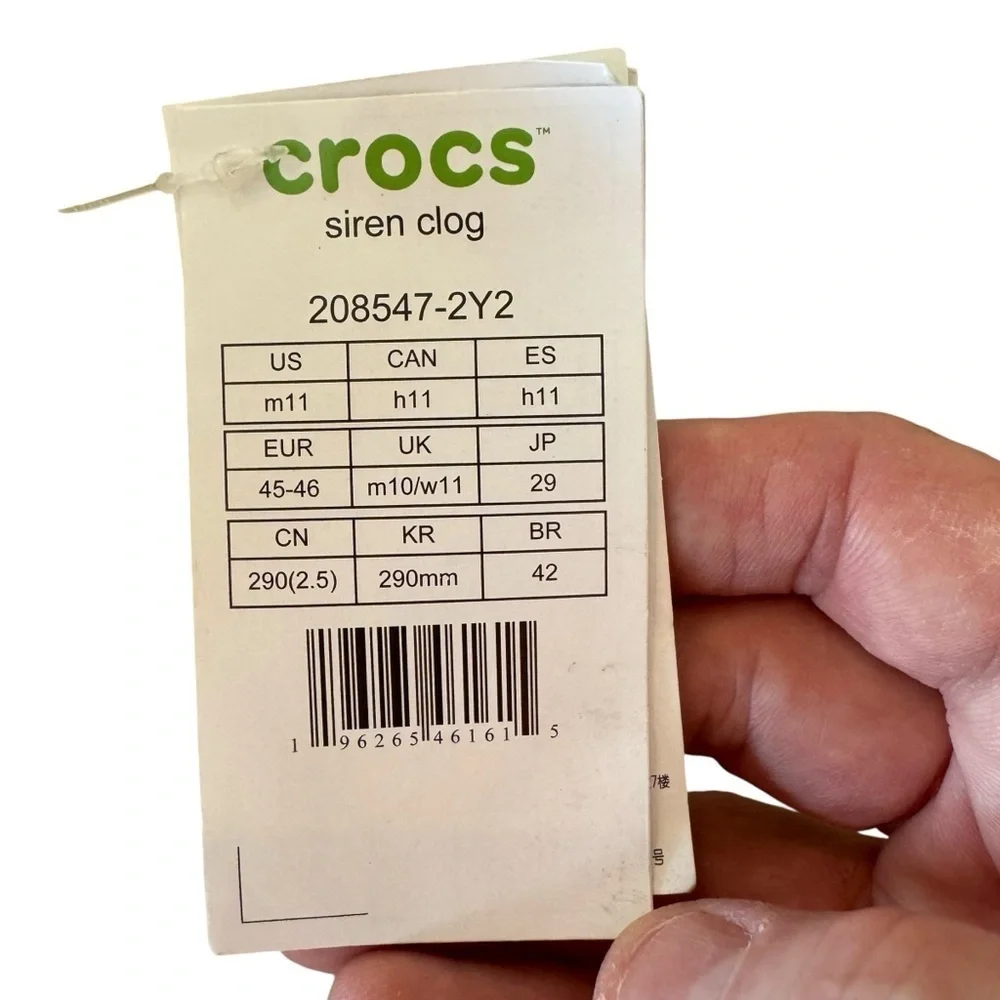 CROCS Siren Cream color Clogs mens 11 womens 13